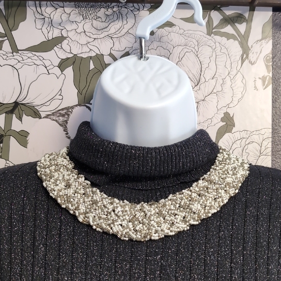 Woven Braided Torsade Collar Beaded Necklace - Picture 3 of 6